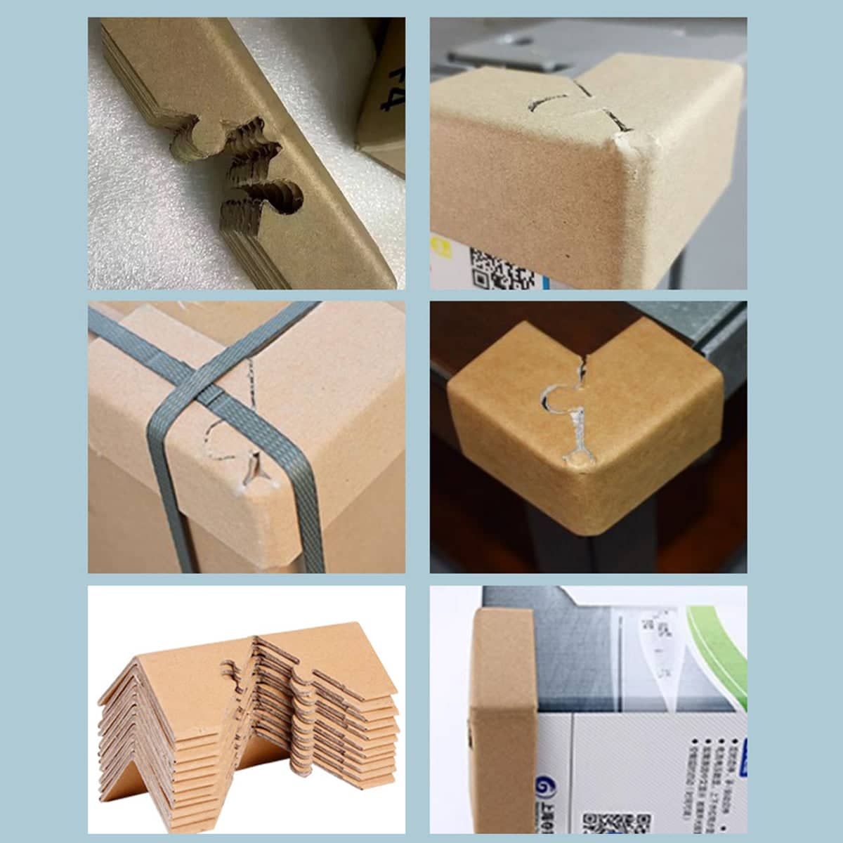 Kraft Paper Cardboard Corner Protectors, 90 Degree - 30 x 30 x 3 mm, Pack of 100 - view 5