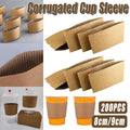 Kraft Paper Coffee Cup Sleeves, Pack of 200 - 8 cm Diameter - view 2