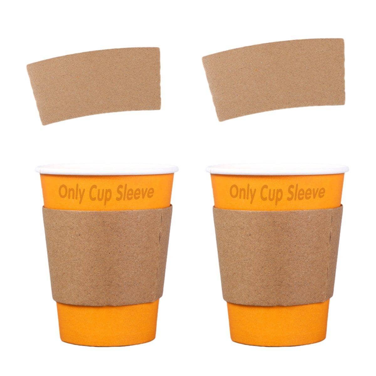 Kraft Paper Coffee Cup Sleeves, Pack of 200 - 8 cm Diameter - view 3