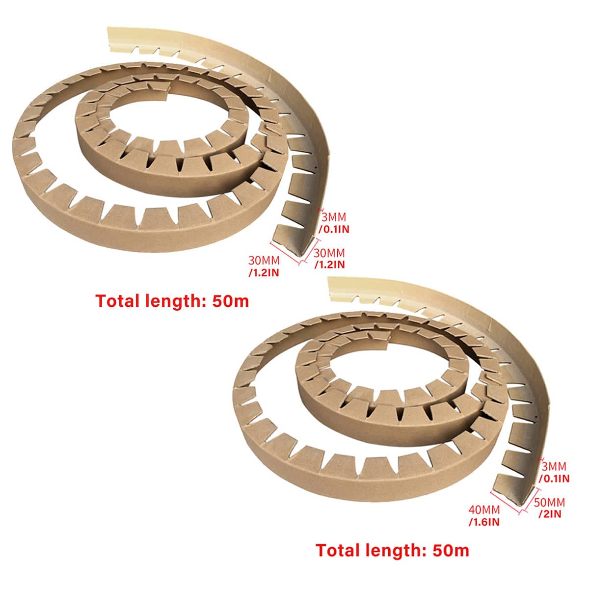 Kraft Paper Coil Edge Guard Corner Protector - 50 x 40 mm - view 4
