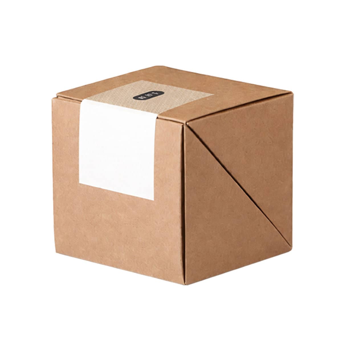 Kraft Paper Cube Gift Boxes, Pack of 10 - 8 x 8 x 8 cm
