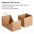 Kraft Paper Cube Gift Boxes, Pack of 10 - 8 x 8 x 8 cm - view 5