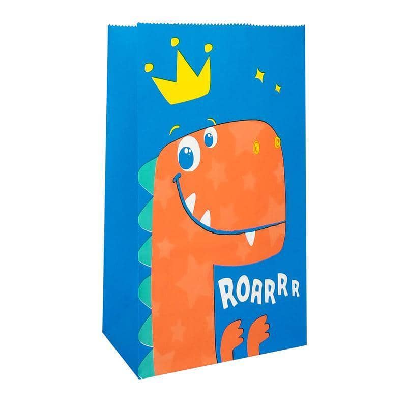 Kraft Paper Dinosaur Party Bags for Birthdays - Pack of 100 - view 5