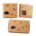 Kraft Paper Egg Tart Boxes for Bakery Packaging - Bear Pattern, 6 Egg Tarts, Pack of 40 - view 3