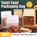 Kraft Paper Flat Bottom Bread Bags with Window - 16 x 26 cm, Pack of 100 - view 2