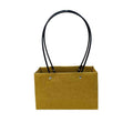 Kraft Paper Flower Bag with Handles, Pack of 25 - Wide Rectangular, 22 cm Wide