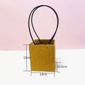 Kraft Paper Flower Bag with Handles, Pack of 25 - Wide Rectangular, 22 cm Wide - view 5