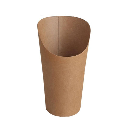 Kraft Paper French Fry Cups, Pack of 250 - 32 oz (Height 17.5 cm)