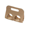 Kraft Paper Fruit Gift Box with Handle and Window, Pack of 50 - Double (16 x 17.5 cm)