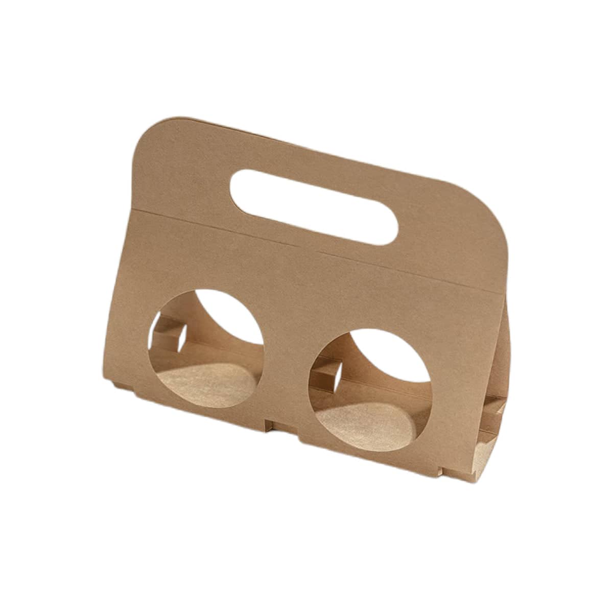 Kraft Paper Fruit Gift Box with Handle and Window, Pack of 50 - Double (16 x 17.5 cm)