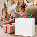 Kraft Paper Gift Bags Blank Shopping Handbags for Garment Packaging, Pack of 50 - 13 x 19 x 6 cm - view 5