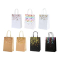 Kraft Paper Gift Bags with Heart Foil Print - White with Rose Gold Foil, Pack of 30 - view 3