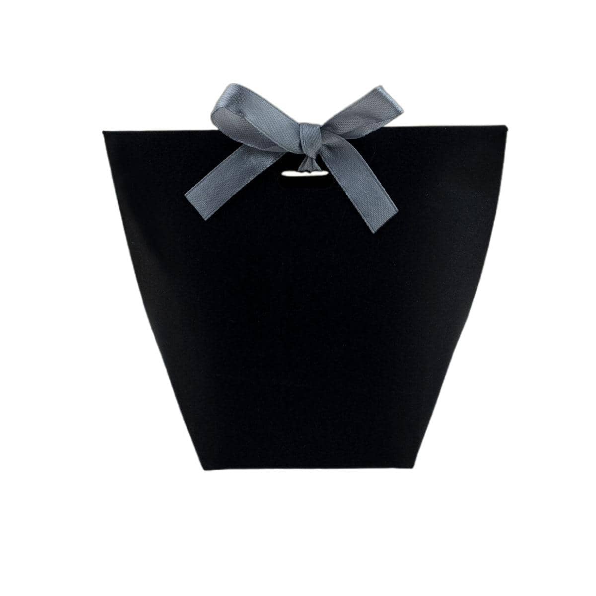 Kraft Paper Gift Bags with Ribbon Closure, Pack of 50 - Black