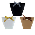 Kraft Paper Gift Bags with Ribbon Closure, Pack of 50 - Black - view 3