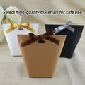 Kraft Paper Gift Bags with Ribbon Closure, Pack of 50 - Black - view 5