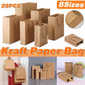 Kraft Paper Gift Bags with Rope Handles, Pack of 25 - 19 x 13 x 6 cm - view 2