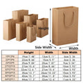 Kraft Paper Gift Bags with Rope Handles, Pack of 25 - 35 x 26 x 10 cm - view 4