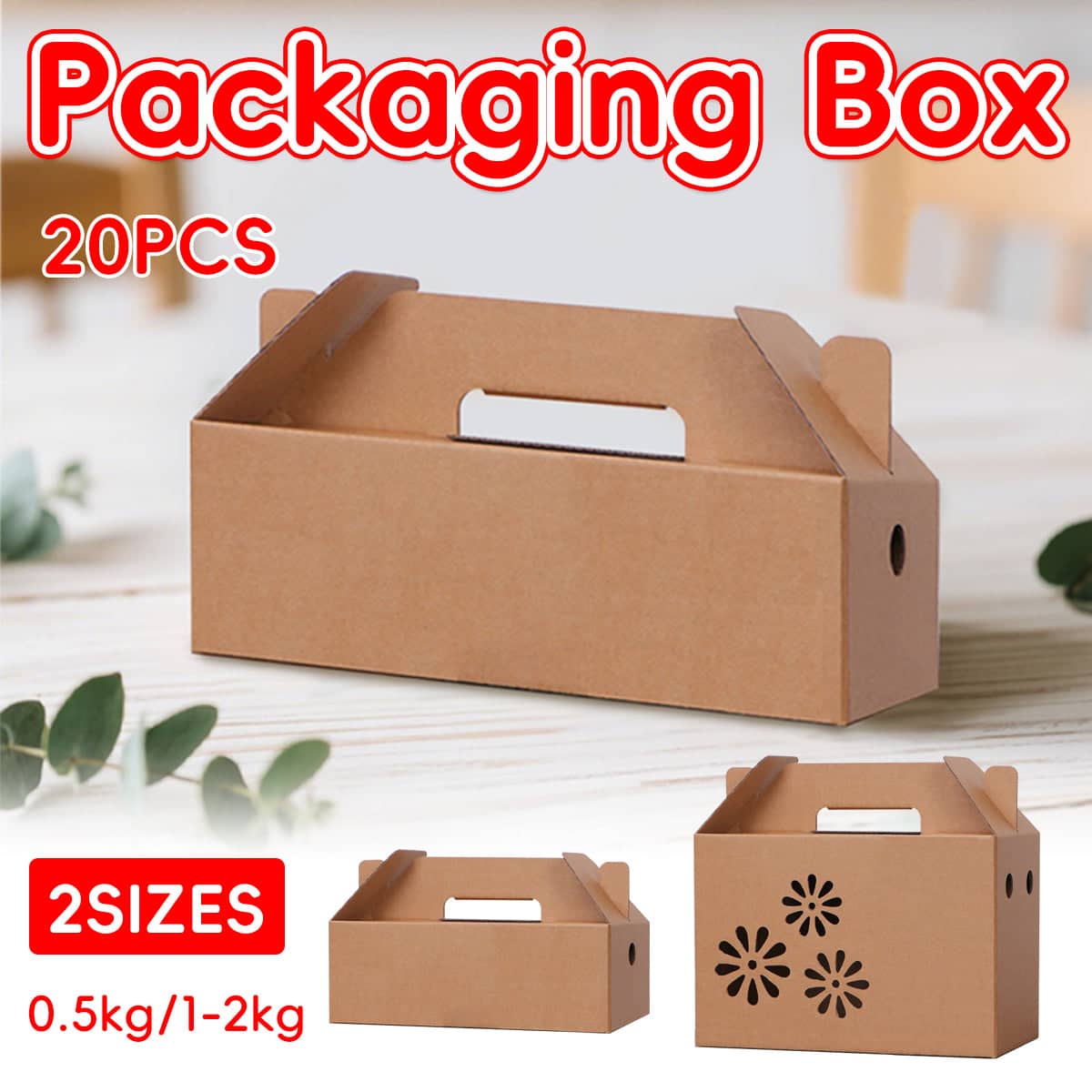 Kraft Paper Gift Boxes for Birthday and Wedding Pack of 20 - 25 x 17 x 13 cm - view 2