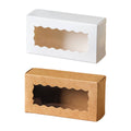 Kraft Paper Gift Boxes with Clear Window, Pack of 50, 10.5 x 3.5 x 5.5 cm - Khaki - view 3