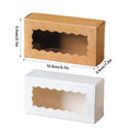 Kraft Paper Gift Boxes with Clear Window, Pack of 50, 10.5 x 3.5 x 5.5 cm - Khaki - view 4