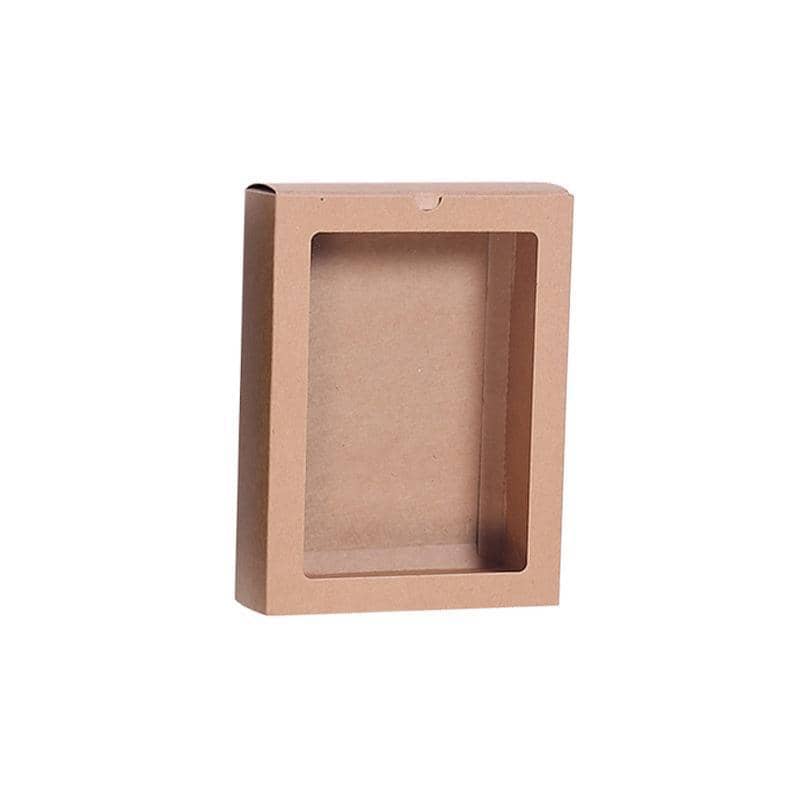Kraft Paper Gift Boxes with PVC Window, 50 Pack - A2, 17.4 x 14 x 4.4 cm - view 5