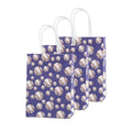 Kraft Paper Gift Tote Bags - Pack of 30, Blue Tennis Ball Print