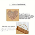 Kraft Paper Gift Tote Bags with Window - Medium 26 x 32 x 12 cm, Pack of 20 - Heart Window - view 5
