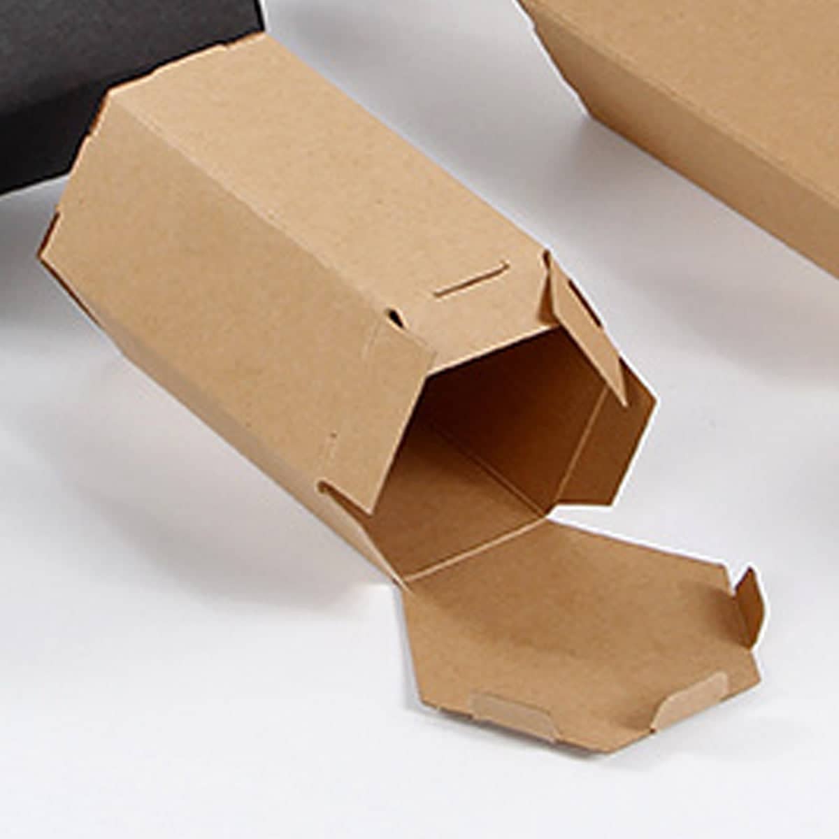 Kraft Paper Hexagon Gift Boxes, Pack of 20 - Size M (90 x 78 x 120 mm) - view 5