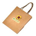 Kraft Paper Jewellery Gift Boxes with Sunflower Applique, Pack of 50 - 13 x 15 x 7 cm Bag
