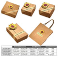 Kraft Paper Jewellery Gift Boxes with Sunflower Applique, Pack of 50 - 8.5 x 8.5 x 3.5 cm Box - view 4
