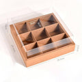 Kraft Paper Lunch Boxes - Large (29.3 x 29.3 x 5.5 cm), Pack of 5 - view 4