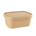 Kraft Paper Lunch Boxes with Lids - 750ml, Pack of 50