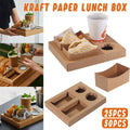 Kraft Paper Meal Boxes for Hamburgers and Snacks - Double Bottom, Pack of 25 - view 2