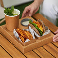 Kraft Paper Meal Boxes for Hamburgers and Snacks - Double Bottom, Pack of 25 - view 5
