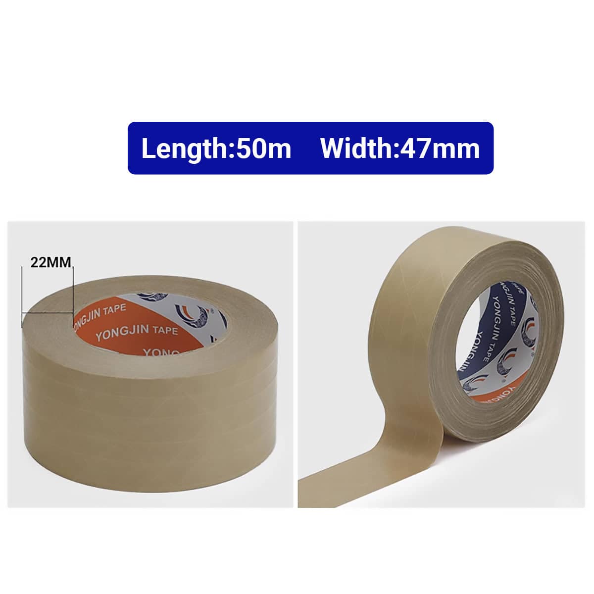 Kraft Paper Packing Tape with Thread, Self-Adhesive Framing Tape - Pack of 36 Rolls - view 3