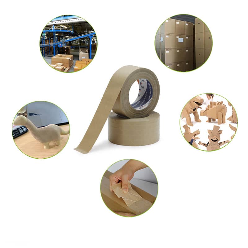 Kraft Paper Packing Tape with Thread, Self-Adhesive Framing Tape - Pack of 36 Rolls - view 4