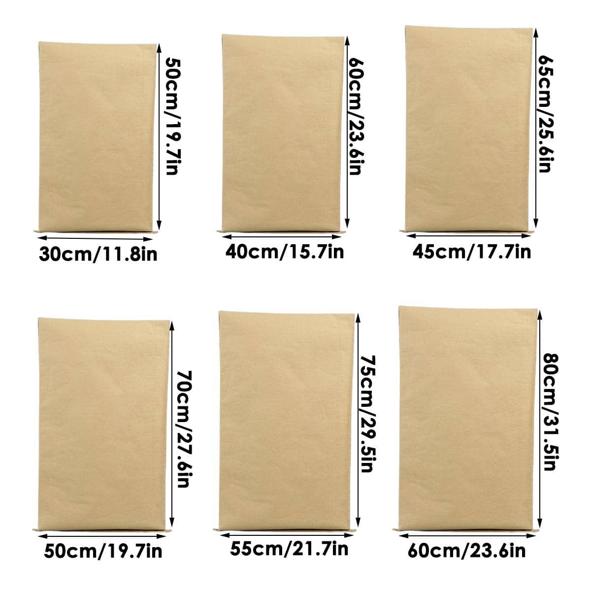Kraft Paper Plastic Composite Packing Bags, Pack of 20 - 46 x 65 cm - view 3