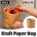 Kraft Paper Storage Baskets with Water Resistant Lining - Large, Pack of 3 (15 x 15 x 15 cm) - view 2