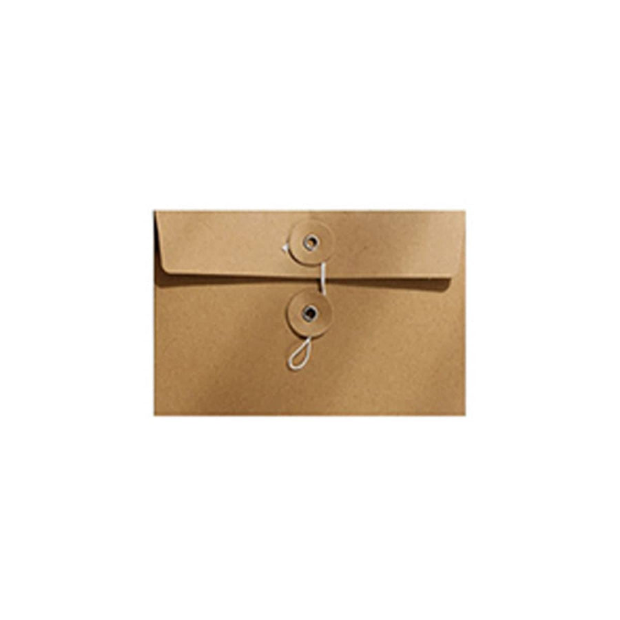 Kraft Paper String Tie File Envelopes - 17 x 11.5 cm Landscape