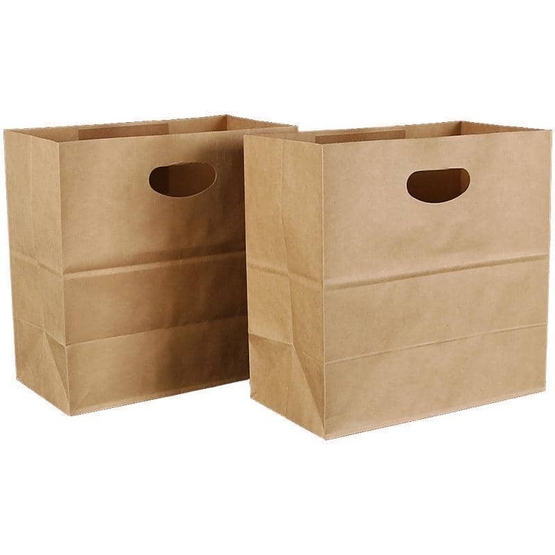 Kraft Paper Takeaway Bags, Pack of 250 - Disposable Carry, Gift and Market Bags - view 2