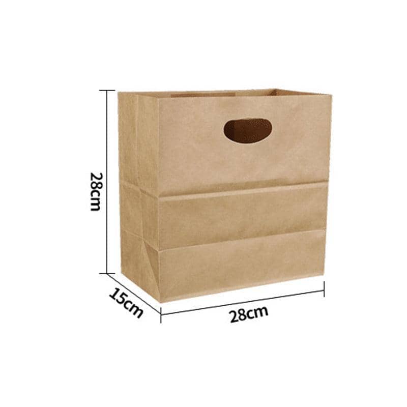 Kraft Paper Takeaway Bags, Pack of 250 - Disposable Carry, Gift and Market Bags - view 3