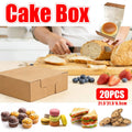 Kraft Paper Takeaway Boxes - 20 Pack, 21.5 x 21.5 x 6.5cm