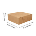 Kraft Paper Takeaway Boxes - 20 Pack, 21.5 x 21.5 x 6.5cm - view 3