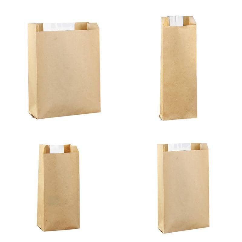 Kraft Paper Takeaway Bread Bags with Window - 30 x 12 x 9 cm, Pack of 200 - view 3