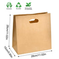 Kraft Paper Tote Bags with Die-Cut Handles, Pack of 50 - view 3