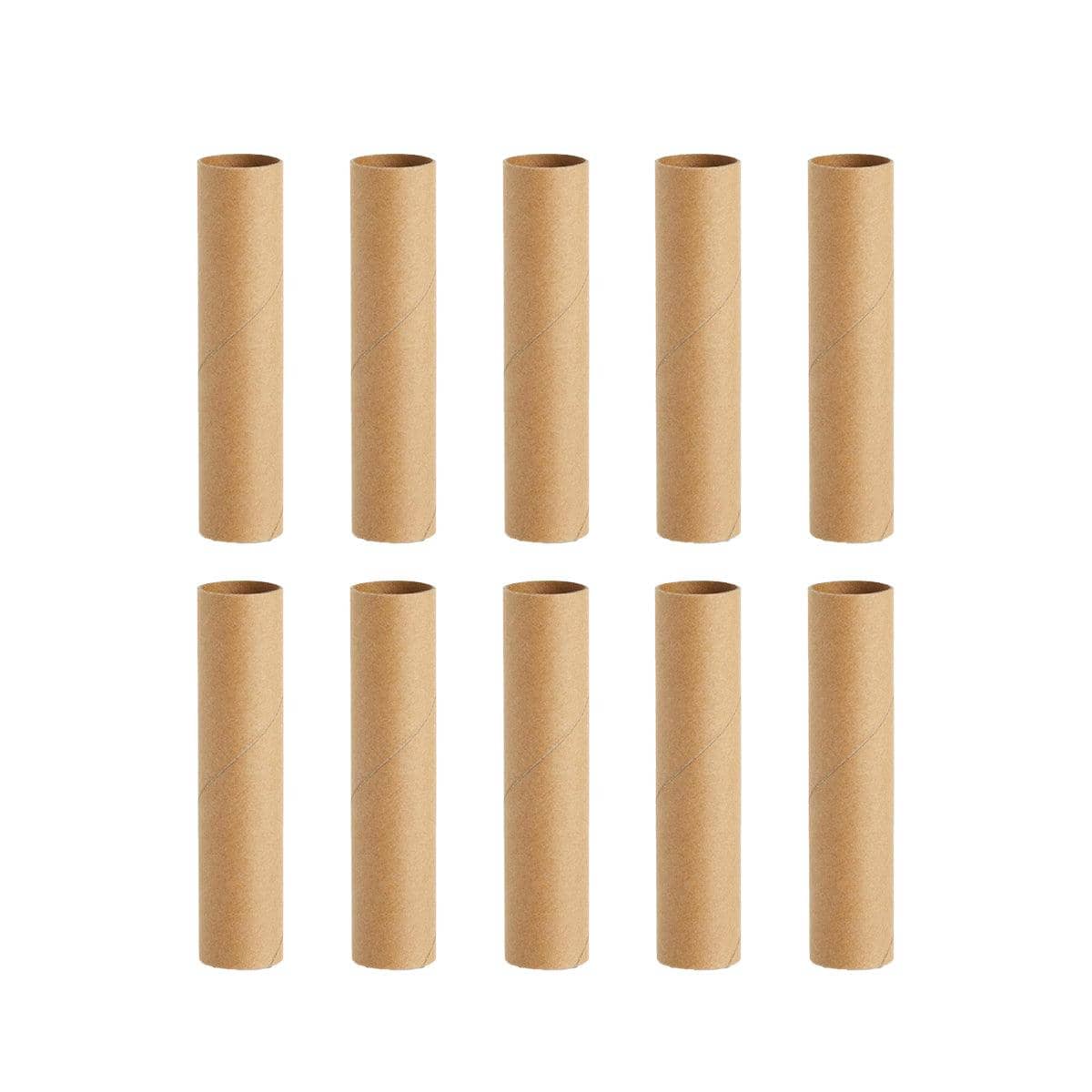Kraft Paper Tubes, 5.7 x 50 cm - Pack of 10, Natural Brown