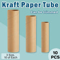 Kraft Paper Tubes, 5.7 x 50 cm - Pack of 10, Natural Brown - view 2