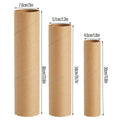 Kraft Paper Tubes, 5.7 x 50 cm - Pack of 10, Natural Brown - view 4