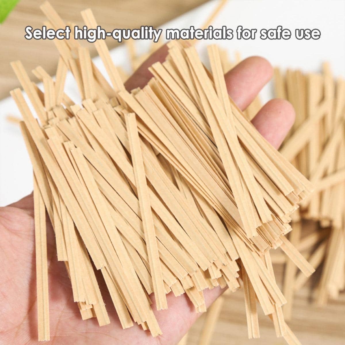 Kraft Paper Twist Ties with Wire Core, Pack of 1000 - White, 15cm - view 5