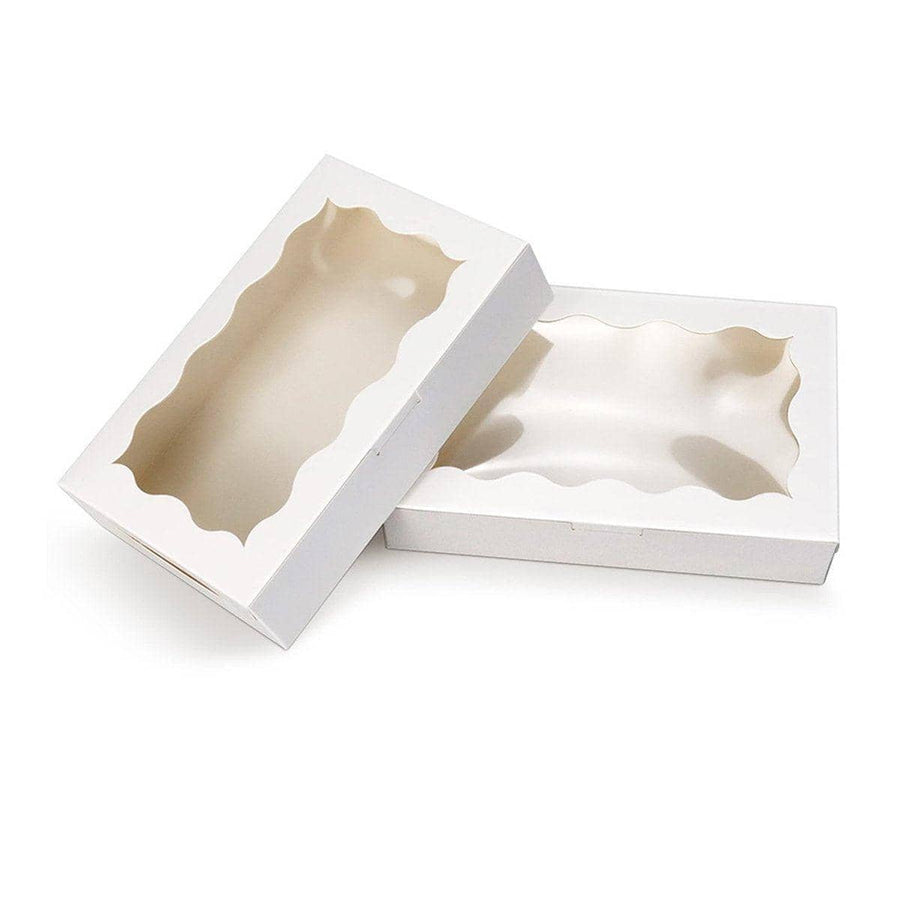 Kraft Paper Window Boxes, 11 x 18 x 4 cm, Pack of 50 - White